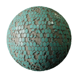 Handmade 4K pure PBR damaged ceramic texture for 3D modeling and rendering in Blender.