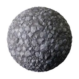 Ground with big rocks