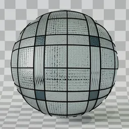 Grid Glass Panel Blue