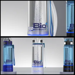 Hydrogen water bubbles animation