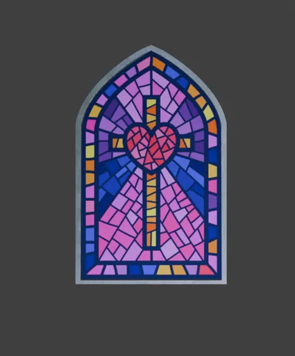 Church glass window style 3