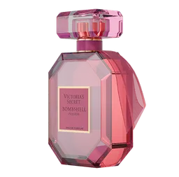 Blender 3D realistic model of a pink geometric perfume bottle with a clear cap.