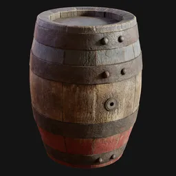 Stubby Beer Barrel Painted