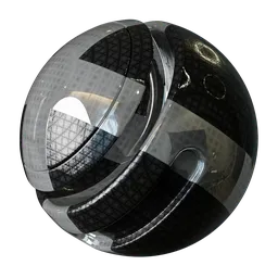 High-resolution PBR metallic pattern texture for 3D rendering in Blender and other modeling applications.