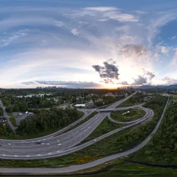 Colorful City Sunset Clouds