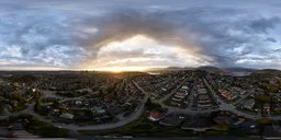 Dramatic Sunset Sky City