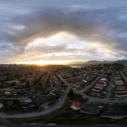 Dramatic Sunset Sky City