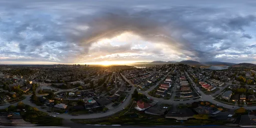 Dramatic Sunset Sky City