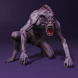 Weird Creature – Rigged Low-poly Horror Character