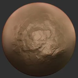 ER ICE Brush 16 for 3D model sculpting, ideal for creating detailed textures on creature models and icy surfaces in Blender 3D.