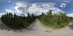 Dirt Road in Nature Cloudy Day