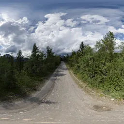 Dirt Road in Nature Cloudy Day