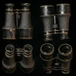 Battle Worn Vintage Field Binoculars