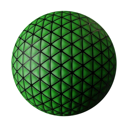 Green Geometric Triangle Panel Surface