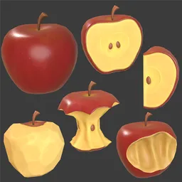 Stylized red apples