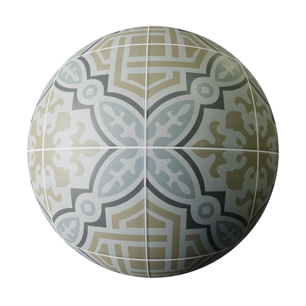 Decorated tile | FREE ceramic materials | BlenderKit