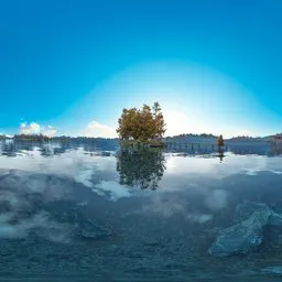 Mirror Lake Noon HDRI Calm Reflection