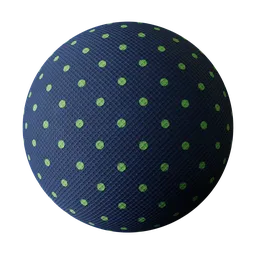 High-quality PBR blue sci fi fabric material with aqua dots, optimized for Blender Cycles and realistic 3D rendering.