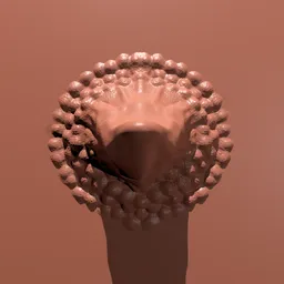 High-detail 3D sculpting brush for creating textured horns and tails in digital models, compatible with Blender.