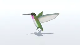 Low Poly Hummingbird