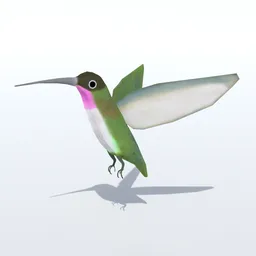 Low Poly Hummingbird