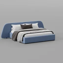 Blue Curve Bed