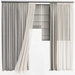Linen Curtain Set