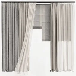 Linen Curtain Set