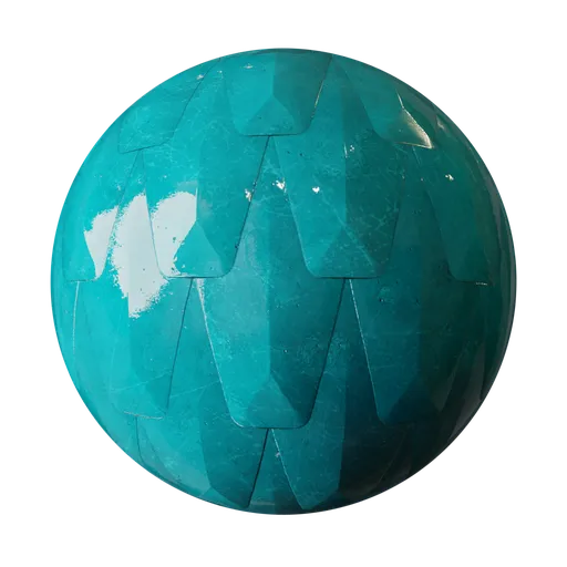 Scratched Aqua Glass Material