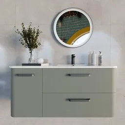 Modern Olive Bathroom Furniture Set