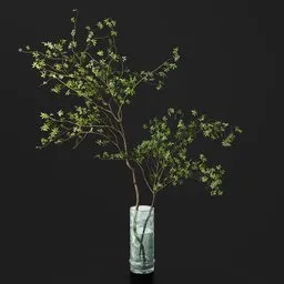 Green Branch Vase