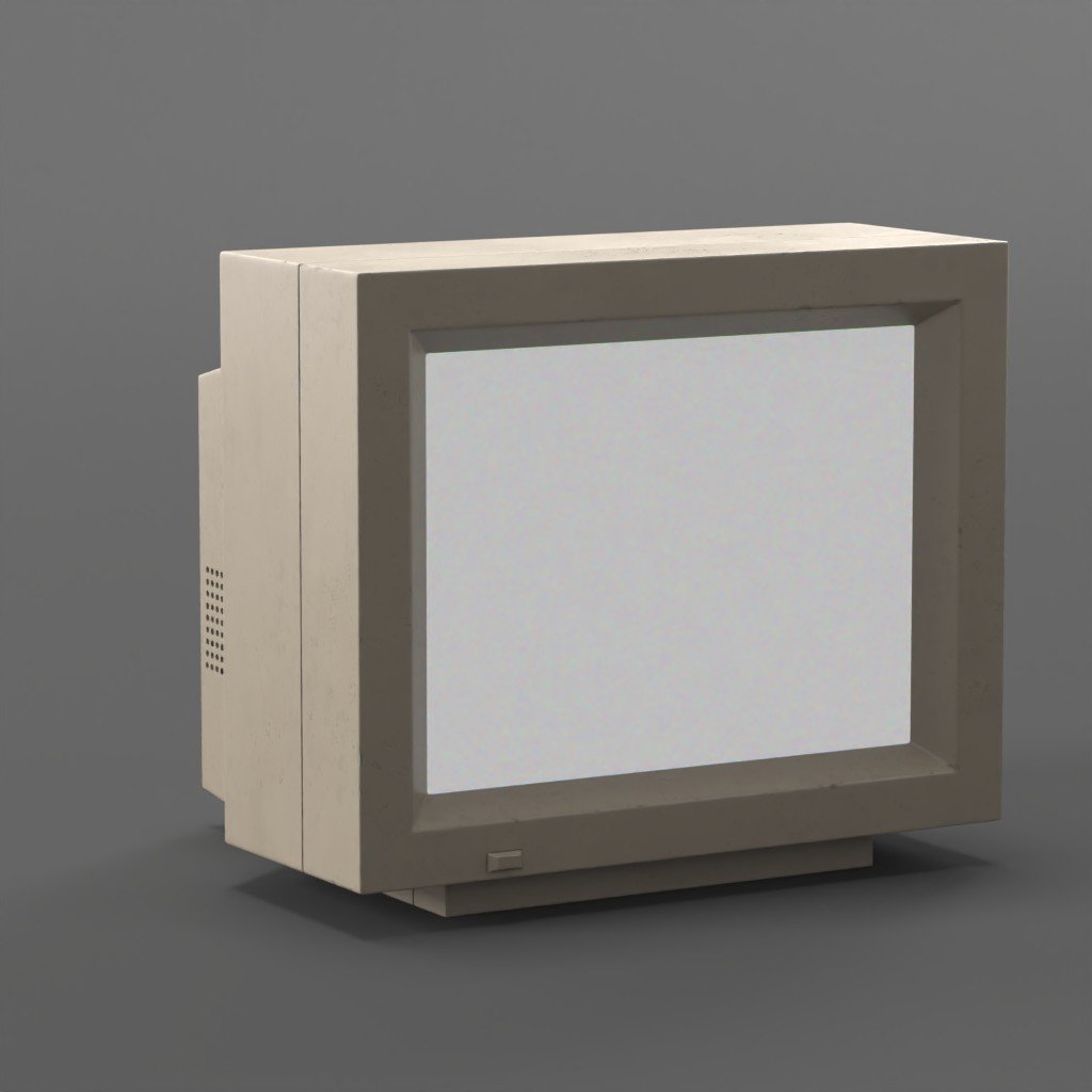 CRT monitor 3D Commercial models BlenderKit