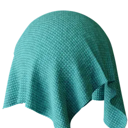 Cyan Knitted Cotton
