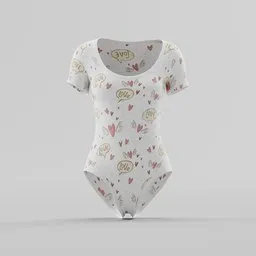 "Love Thought Bubble" Sleeve Bodysuit