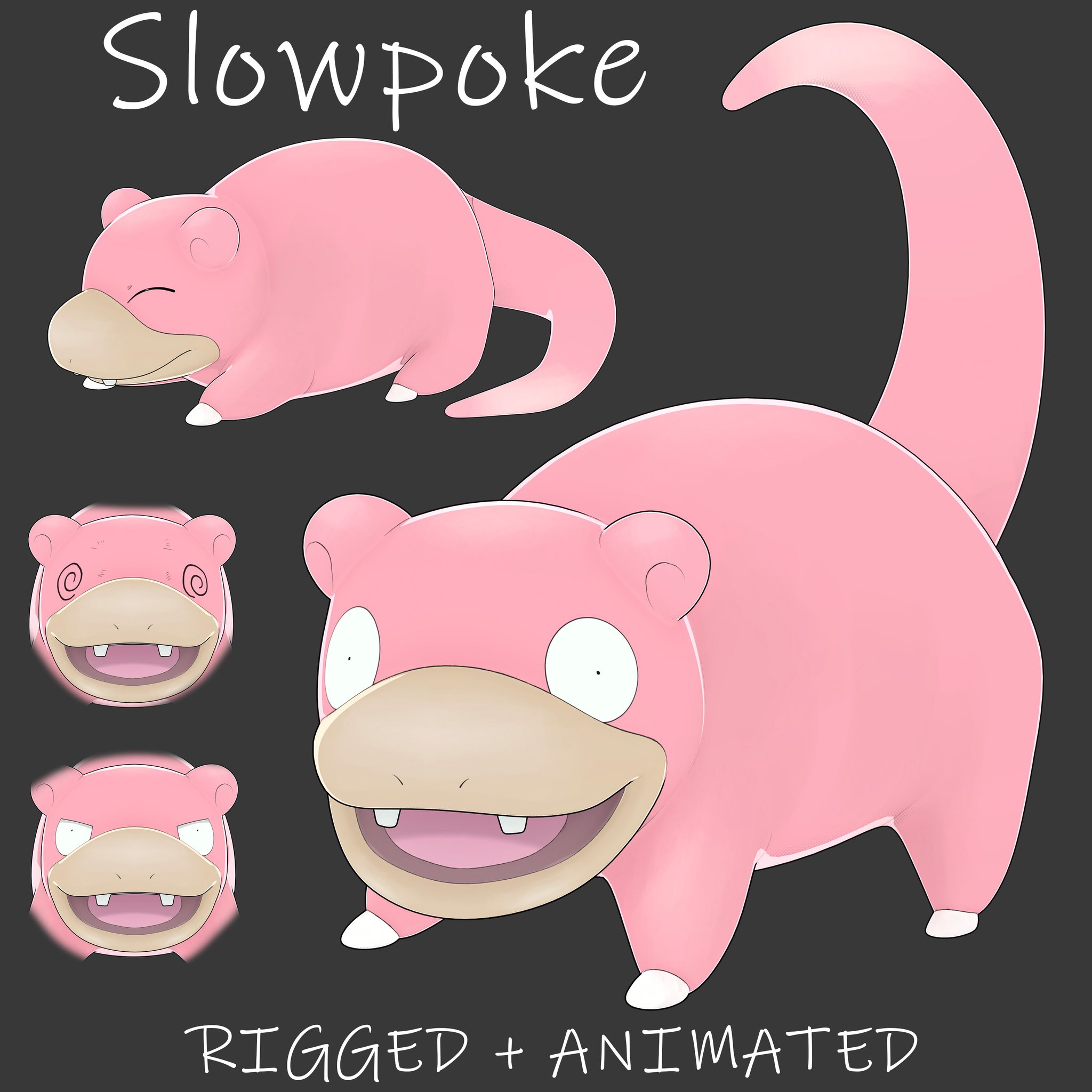 Slowpoke | Monsters & Creatures models | BlenderKit