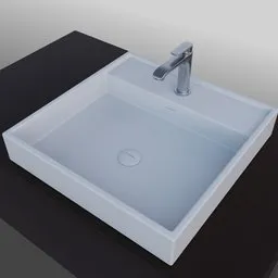 Table top wash basin with tap