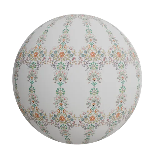 Botanical motif wallpaper
