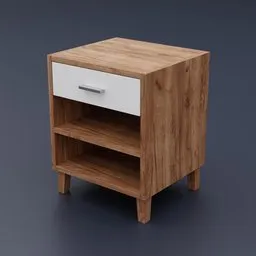 "Get high-quality 3D models of Bedside Tables for bed in Blender 3D, created by professional designers. These tables come with a wooden body and drawer, and feature realistic sharp details. Perfect for adding a touch of elegance to your hall decor. "