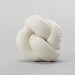 Tube knot candle no 2 Ivory