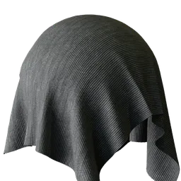 Dark Grey Pleated Fabric