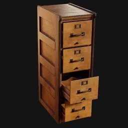 Old Wooden Filing Cabient