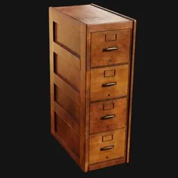 Classic Antique Wooden Filing Cabinet
