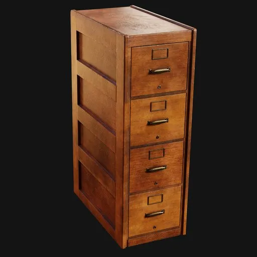 Classic Antique Wooden Filing Cabinet