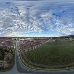 Farms and Mountains Clouds