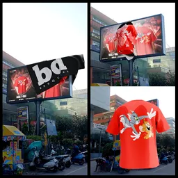Tshirt bill board tearing cgi