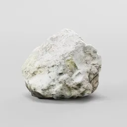 Photoscanned 3D rock model with optimized low-poly structure and 2K PBR textures for Blender rendering.