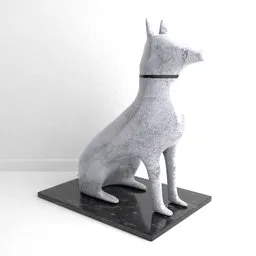 Minimalist Dobberman dog Statue