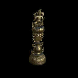 Chinese Metal statueA