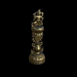 Chinese Metal statueA