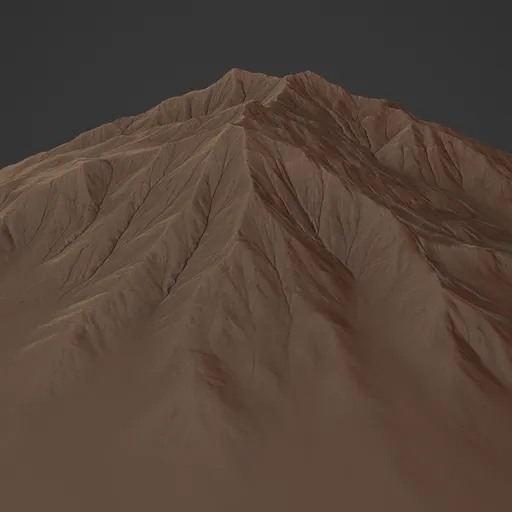 Mountain Landscape Rugged Brush